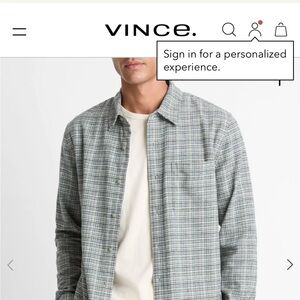 Vince Highclere Plaid Flannel Shirt
